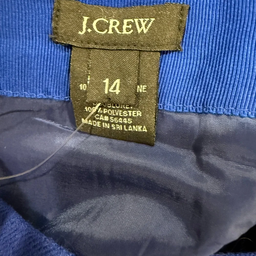 J. Crew Cobalt Blue 100% Wool Midi Pencil Skirt Office Business Sophistication - Picture 7 of 11